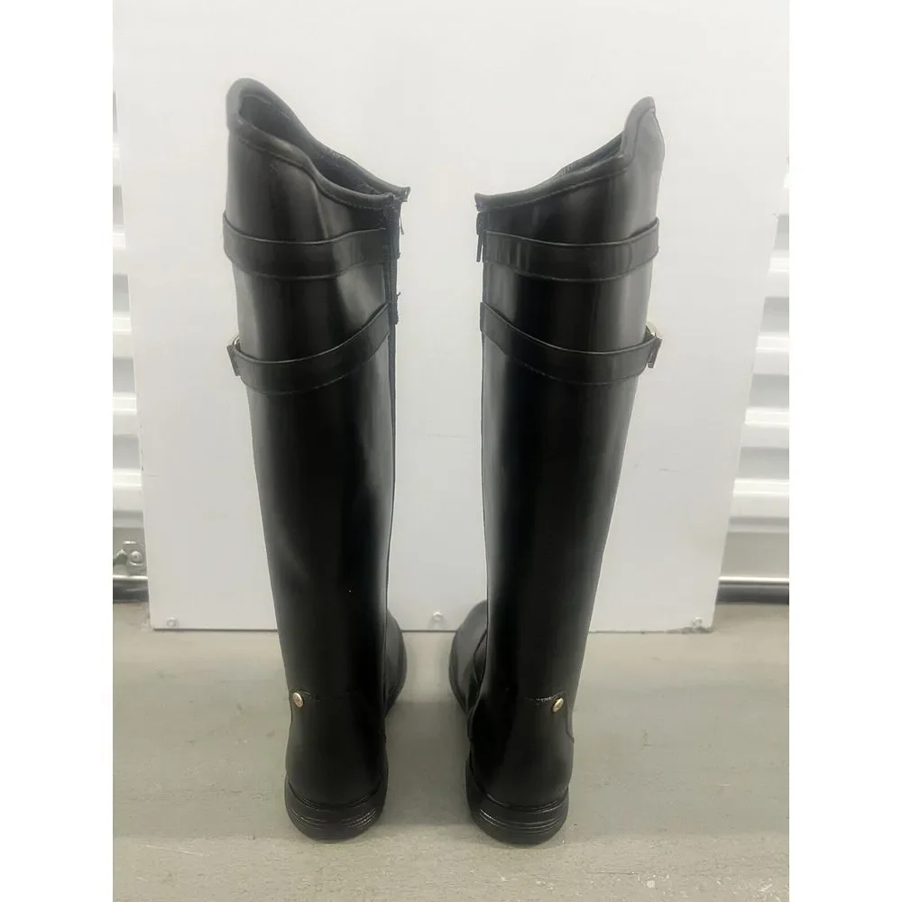 Mi. im Women's Black Knee High Boots‎ with Gold Accents Size 10 Equestrian